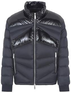 Armani Exchange Men's Real, Long Sleeves, Glossy Inserts, Soft Touch Down Vest, Black, Small von Armani Exchange