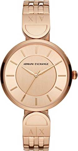 Armani Exchange Uhr für Herren , Chronographenwerk, 44mm Silbernes Edelstahlgehäuse mit Edelstahlarmband, AX2600 von Armani Exchange