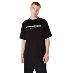 Armani Exchange We Beat as one MHMMen's Sustainable, Short Sleeves, Printed Logo, Cross genderT-ShirtBlackExtra Small von Armani Exchange