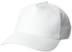 Armani Exchange Women's Essential, Printed Logo Baseball Cap, White, Einheitsgröße von Armani Exchange