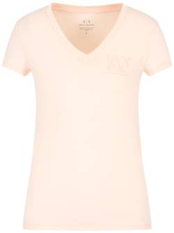 Armani Exchange Women's Essential V-Neck Cotton Jersey Logo T-Shirt, Sunrise, XS von Armani Exchange