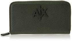 Armani Exchange Women's Front Logo, Zip Around Bi-Fold Wallet, Military Green von Armani Exchange