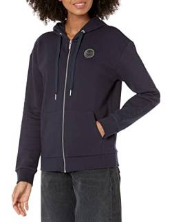 Armani Exchange Women's Hoodie, Pockets, Front Logo Hooded Sweatshirt, Blueberry, Medium von Armani Exchange