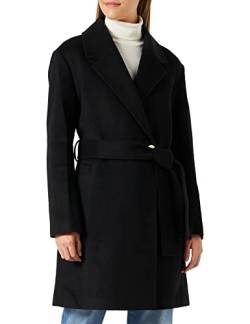 Armani Exchange Women's Single Maxi Button with Belt Wool Coat, Black, Large von Armani Exchange