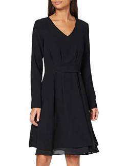 Armani Exchange Womens Microtextured Fluid Long Sleeve Formal Dress, Black, 2 von Armani Exchange