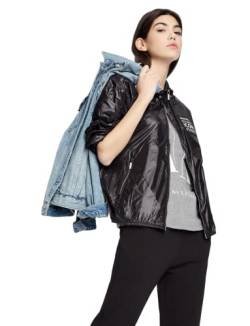 Armani Exchange Womens Zip Up ICON Blouson Jacket Windbreaker, Black, M von Armani Exchange