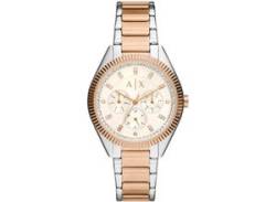 Multifunktionsuhr ARMANI EXCHANGE Armbanduhren silberfarben (silberfarben, roségoldfarben) Damen Quarzuhren von Armani Exchange