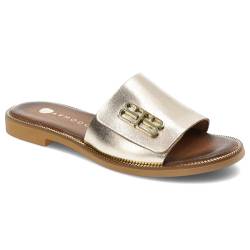 Goldene Flip-Flops Armodo Modische Damenschuhe von Armodo