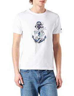 Armor Lux Herren Sérigraphié t Shirt Damen, Vieille Ancre/Blanc, S von Armor Lux