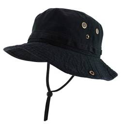 Armycrew Big Oversized Jungle Boonie Bucket Hat with Chin String Fits Up to XXXL, Schwarz, XL/XXL von Armycrew