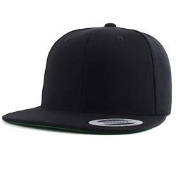 Armycrew Flexfit Oversize XXL Strukturierte Blank Flatbill Snapback Cap - Schwarz - XX-Large von Armycrew