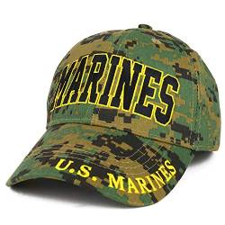 Armycrew Offiziell lizenzierte US Marine Corps Veteran bestickte Baumwolle Baseball Cap, camouflage, Einheitsgröße von Armycrew