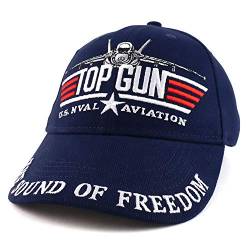 Armycrew US Navy Top Gun Military Aviation bestickte verstellbare Baseballkappe, navy, Einheitsgröße von Armycrew