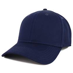 Armycrew XXL Oversize High Crown Adjustable Plain Solid Baseball Cap, Navy, Einheitsgröße von Armycrew