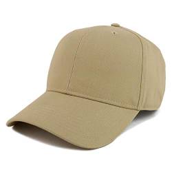 Armycrew XXL Oversize High Crown Adjustable Plain Solid Baseball Cap, khaki, Einheitsgröße von Armycrew