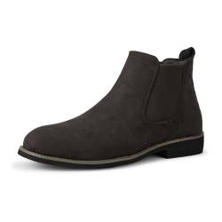 Aro Lora Herren Chelsea Stiefel aus Wildleder Klassische Slip on Stiefel für Herren Braun 40 von Aro Lora