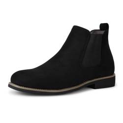 Aro Lora Herren Chelsea Stiefel aus Wildleder Klassische Slip on Stiefel für Herren Schwarz 44 von Aro Lora