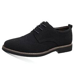 Herren Hochzeit Brogue Schuhe Anzugschuhe Derby Schnürhalbschuhe Oxfords Klassische Business Schuhe Schwarz 41 von Aro Lora