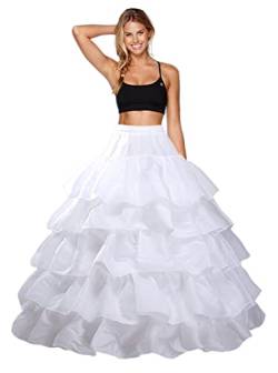 Reifrock Petticoat Unterrock 4 Ring 5 Flouncing Reifrock Brautkleid Unterrock Petticoat Brautkleid Reifrock A line Brautkleid Hochzeitskleid Reifrock Krinoline Wedding Dress Petticoat Unterrock von AromaHua