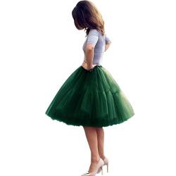 TüllRöcke tüll Unterrock Ballett Tutu Röcke Damen Ballettrock Petticoat Skirt 5 Schichten Prinzessin Rock Tutu Dress 50s Mode Straße schießen Kleid Weinlese Retro Kleid A line Kleid von AromaHua