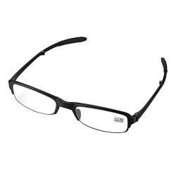 Aroncent Lesebrille schwarz in verschiedenen Stärken, Lesehilfe Sehhilfe Augenoptik Halbrand Halbrandbrille Brille für Damen Herren +2.00 von Aroncent