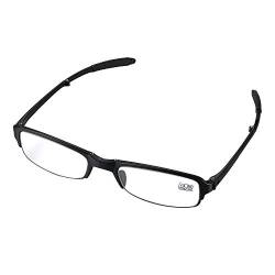 Aroncent Lesebrille schwarz in verschiedenen Stärken, Lesehilfe Sehhilfe Augenoptik Halbrand Halbrandbrille Brille für Damen Herren +3.00 von Aroncent