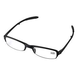 Aroncent Lesebrille schwarz in verschiedenen Stärken, Lesehilfe Sehhilfe Augenoptik Halbrand Halbrandbrille Brille für Damen Herren +4.00 von Aroncent