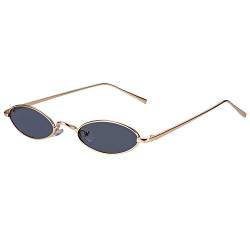 Aroncent Sonnenbrille Klein Oval Vintage-Brille Mode Sunglass Metallrahmen UV-400 Damen Frauen von Aroncent