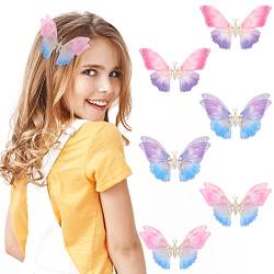 Arqumi Schmetterling-Haarspangen, 6 Stück, bunte 3D-bewegliche Flügel, Schmetterlings-Clips, niedliche tanzende Schmetterling-Haarspangen für Mädchen, Teenager, Frauen, Haar-Accessoires von Arqumi
