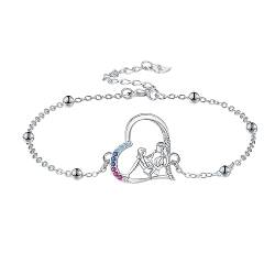 Arrebol Armband Damen Silber 925 Mutter Tochter Armbänder Original Schmuck für Ehefrau Mutter Tochter Schwester, Verstellbarer [16+4cm] von Arrebol