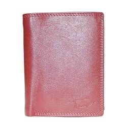 Arrigo Geldbeutel Klein Damen Leder - Minibörse Leder Brieftasche - Geldbörse Frauen Small - Portmonee - Kleines Portemonnaie - 3x9.5x12 cm - Dunkel Rot von Arrigo