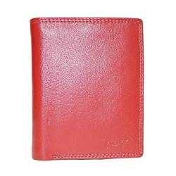 Arrigo Geldbeutel Klein Damen Leder - Minibörse Leder Brieftasche - Geldbörse Frauen Small - Portmonee - Kleines Portemonnaie - 3x9.5x12 cm - Rot von Arrigo