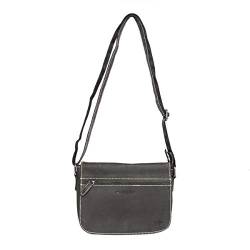 Umhängetasche Damen Schwarz Leder - Schultertasche Vintage Büffelleder - Crossbag Echt-Leder - Ledertasche Frauen - 23 x 7 x 16 cm von Arrigo