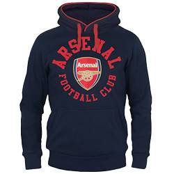 Arsenal FC - Herren Fleece-Hoody mit Grafik-Print - Offizielles Merchandise - Geschenk für Fußballfans - Blau - Marineblau - 3XL von Arsenal FC