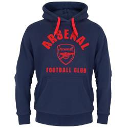 Arsenal FC - Herren Fleece-Hoody mit Grafik-Print - Offizielles Merchandise - Geschenk für Fußballfans - Blau - Marineblau - M von Arsenal FC