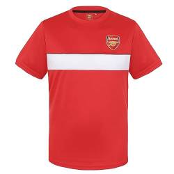 Arsenal FC - Herren Trainingstrikot aus Polyester - Offizielles Merchandise - Geschenk für Fußballfans - Rot mit weißem Streifen - L von Arsenal FC