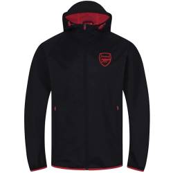 Arsenal FC - Herren Wind- und Regenjacke - Offizielles Merchandise - Geschenk für Fußballfans - Schwarz - Kapuze mit Schirm - 3XL von Arsenal FC