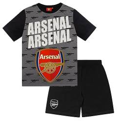 Arsenal FC - Jungen Schlafanzug - Offizielles Merchandise - Geschenk für Fußballfans - Schwarz mit Schriftzug - 12-13 Jahre von Arsenal FC