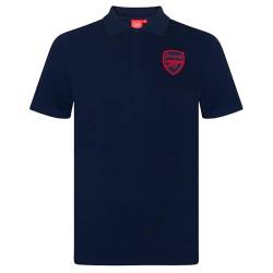 FC Arsenal Herren Polo-Shirt mit originalem Fußball-Wappen - Geschenk - Marineblau - XXL von Arsenal FC