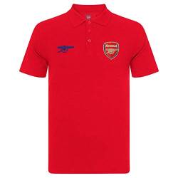 FC Arsenal Herren Polo-Shirt mit originalem Fußball-Wappen - Geschenk - Rot - L von Arsenal FC