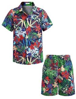 Arshiner Jungen Hemden mit Shorts Set Kinder Sommer Hawaii Kleidung Freizeit Sunny Strand Bekleidungssets für Jungen 4-5 Jahre 110 von Arshiner