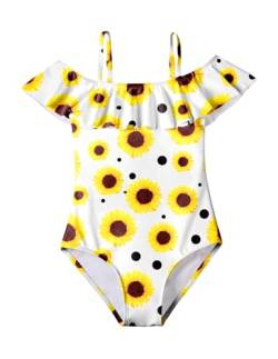 Arshiner Mädchen Badeanzug Rüschen Kinder Schwimmanzug mit Spaghettiträgern Sommer Mode Einteiliger Badebekleidung für Mädchen 4-5 Jahre von Arshiner