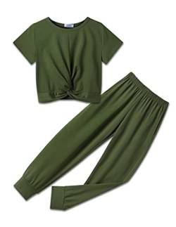 Arshiner Mädchen Schlafanzüge Batik Kinder Sommer Pyjama-Set Leicht Kurzarm Tie-dye Schlafanzug für Mädchen 10-11 Jahre von Arshiner