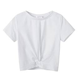 Arshiner Mädchen T-Shirts Sommer Kurzarm Kinder Baumwolle Bluse Niedlicher Mode Druck Einschulung Shirt Rundhals Sport Leichtgewicht Casual Tshirts für Mädchen 8-9 Jahre von Arshiner