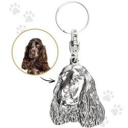 Art-Dog Niedlicher Hundeschlüsselanhänger - Exklusive Kollektion English Cocker Spaniel - Englischer Schlüsselanhänger Hund - Versilberte Keyring mit 2,5 Schloss - 5,1x4,1x9,7cm von Art-Dog