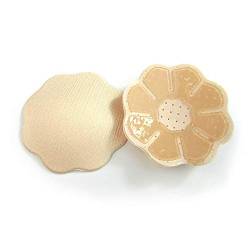 Art-of-Baan Damen Nippel Covers Wiederverwendbar und Selbstklebende Nippel Abdeckungen aus Silikon Aufkleber Nippelabdeckungen 6,5-8 cm, Materialart: Baumwolle Nude von Art-of-Baan