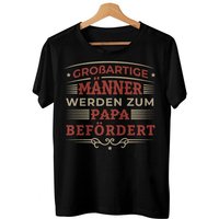 Art & Detail Shirt T-Shirt Großartige Männer werden zum Papa befördert - für den Vater, Dad Papa Geschenk zum Vatertag von Art & Detail Shirt