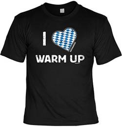 Lustige Sprüche Fun Wiesn T-Shirt - I Love WARM UP - fürs Oktoberfest von Art & Detail Shirt