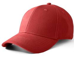 Artexia Basecap Herren 100% Baumwolle Cap Herren Kappe Herren Baseball Caps Für Herren Caps Männer Baseball Cap Herren Baseball Cap Damen Baseball Cap Herren (Rot) von Artexia