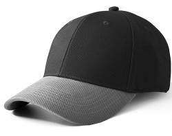 Artexia Basecap Herren 100% Baumwolle Cap Herren Kappe Herren Baseball Caps Für Herren Caps Männer Baseball Cap Herren Baseball Cap Damen Baseball Cap Herren (Schwartz Grau) von Artexia